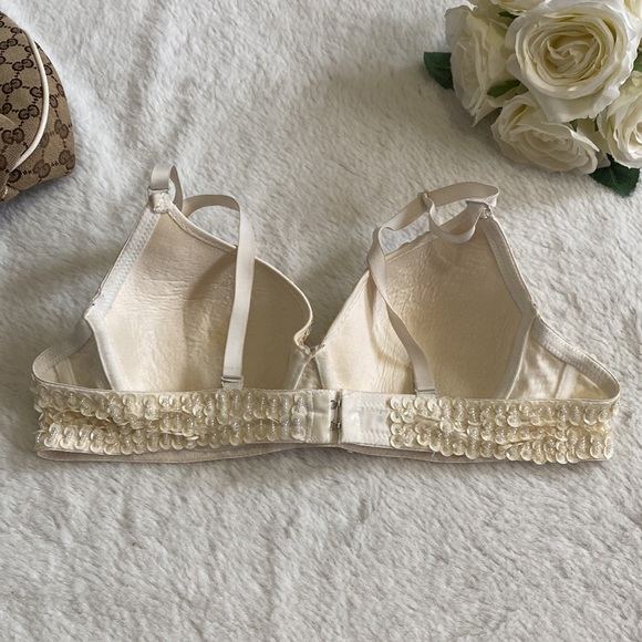 Ivory Beaded and Sequin Bra Top - Picture 3 of 3